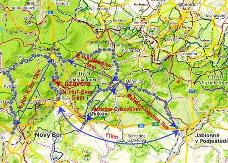 16 objížďky Svor- N. Huť