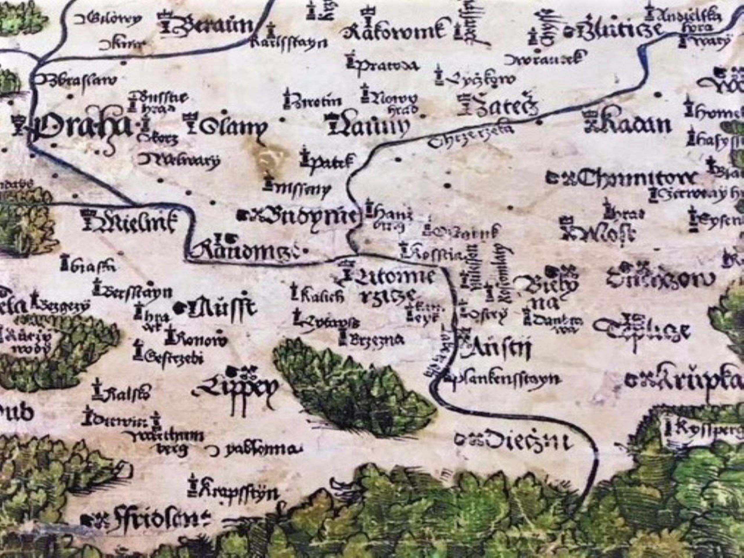 obr. 1-Klaudiánova mapa 