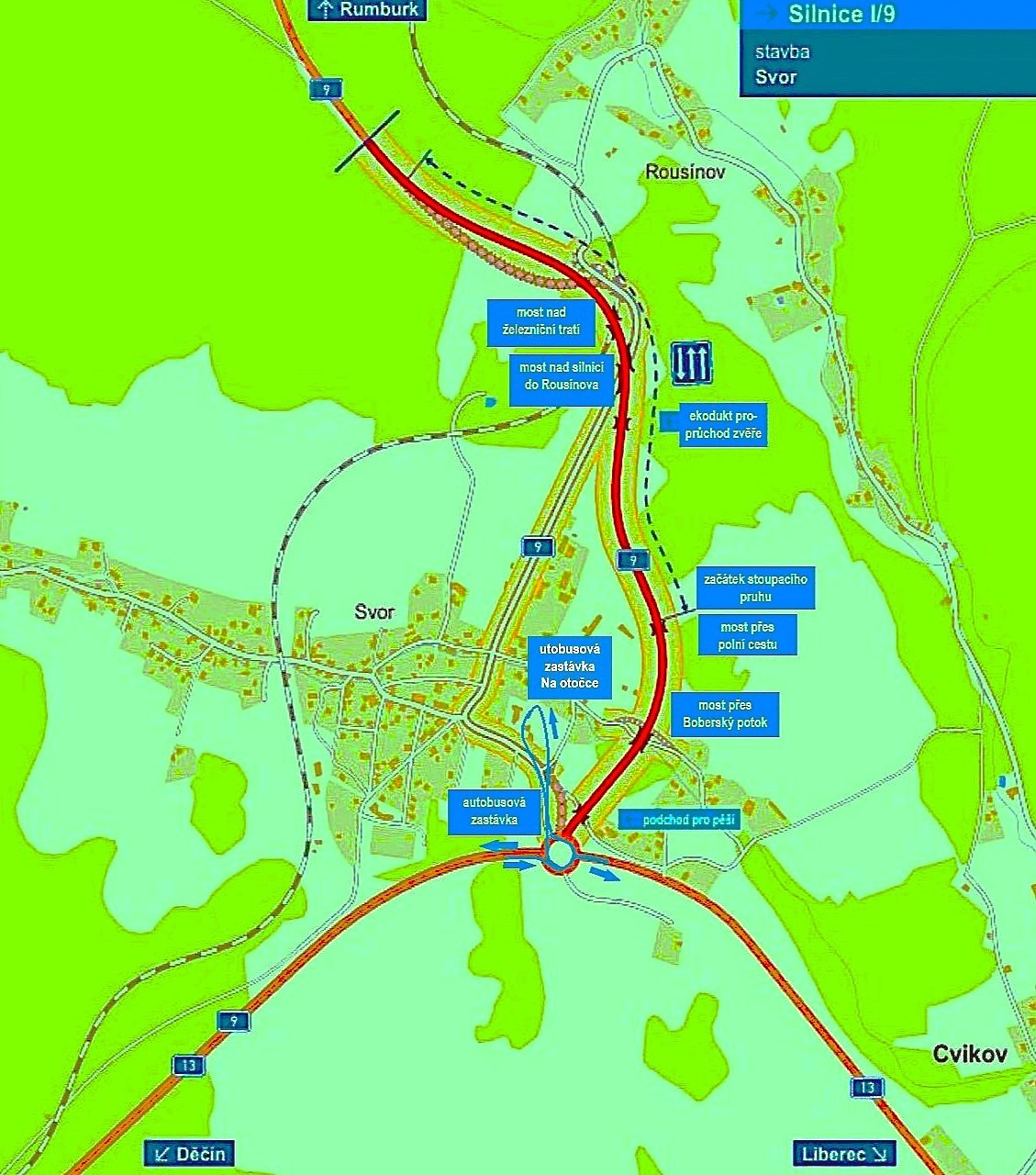 2 Orientační plán stavby obchvatu -2