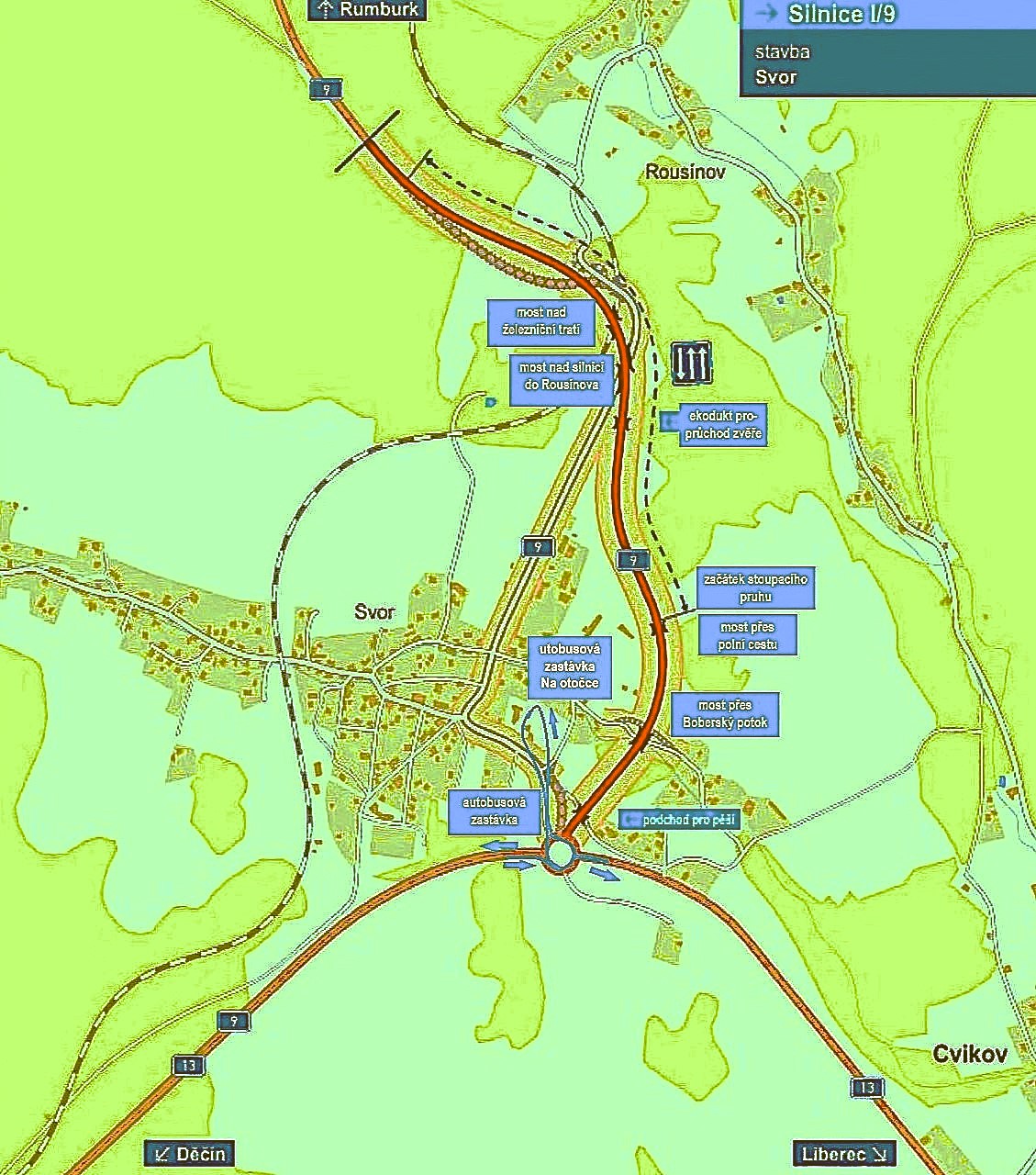 2 Orientační plán stavby obchvatu -1